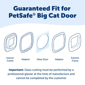 Big Cat Flap Glass Installation Adaptor