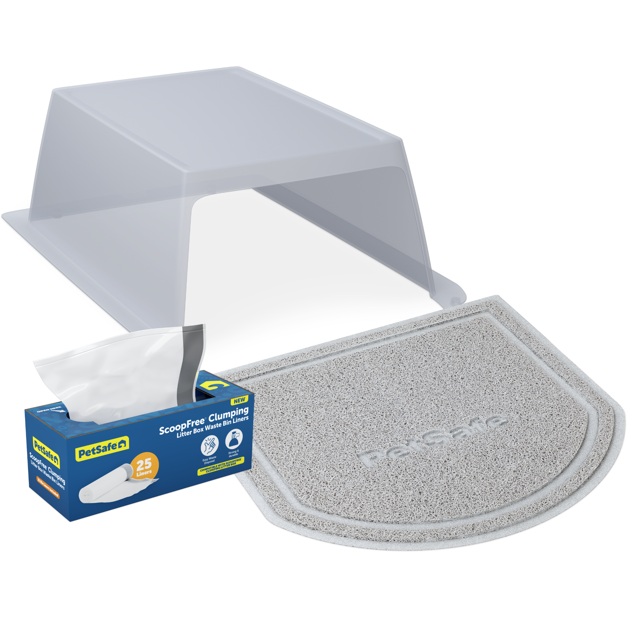 ScoopFree™ Clumping Self-Cleaning Litter Box Hood and Accessory Bundle